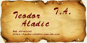 Teodor Aladić vizit kartica